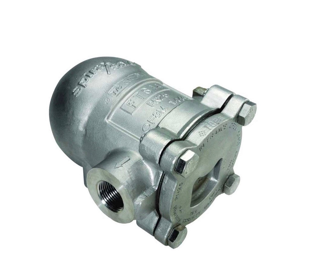 Spirax Sarco 1452151, FTS14-10 Ball Float and Thermostatic Steam Trap, 1/2 in, FNPT, 225 deg C, 150 psig, 316 Austenitic Stainless Steel