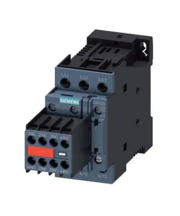 Siemens 3RT20271BB443MA0 Sirius 3Rt 3 Pole Contactor, 32 A, 15 Kw, 24 V Dc Coil