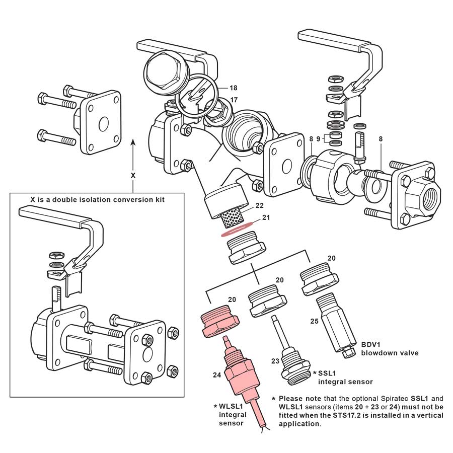 Spirax Sarco 6140485, WSL1 Spiratec Sensor Kit With Diode Spiratec, For Use With: STS17.2 Compact Pipeline Connector Steam Trapping Station, UFT32 Ball Float Steam Trap and UIB Inverted Bucket Steam Trap